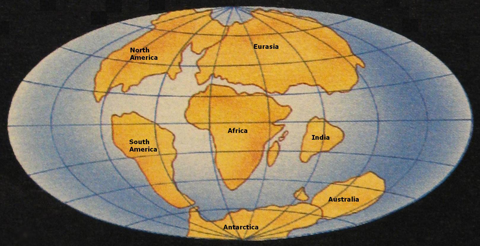 World Map 65 Million Years Ago