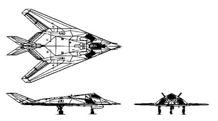 F-117A 3-view
