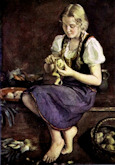 Girl in Kitchen - Wilhelm Hempfing