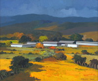 Landscape with Barns - Carlos Catasse