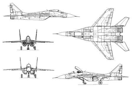 MiG-29B 3-view