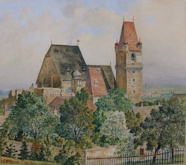 Perchtoldsdorf Castle and Church - Adolph Hitler