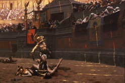 With a Turned Thumb - Jean-Leon Gerome