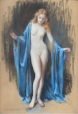 Woman with Blue Robe - Albert Henry Collings